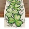 Clover Shamrocks Eucalyptus Buffalo Plaid St.Patrick's Day Table Runner, Seasonal Kitchen Dining Table Runner for Home Party Decor 13x36 Inch